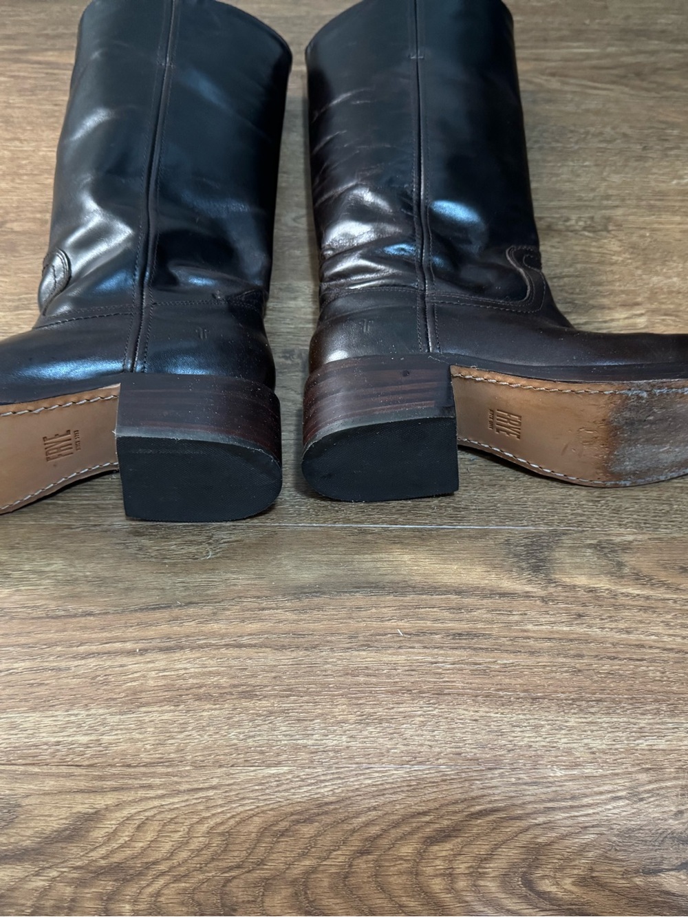 Frye Campus 14L Tall Leather Boots - Bourbon - Picture 6 of 7